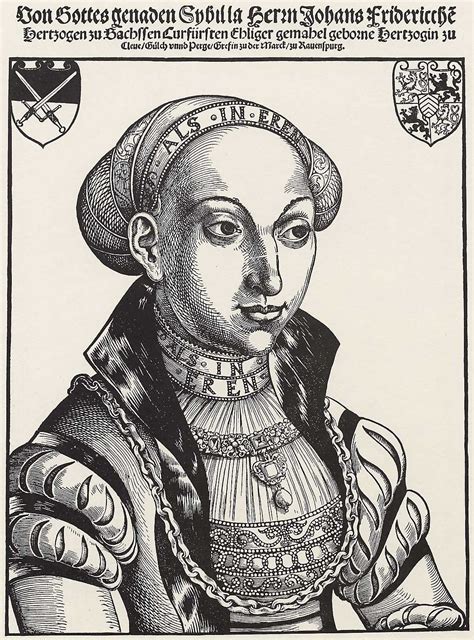 Ella era la hija menor del duque johann iii. Brosamer, Hans: Porträt der Herzogin Sybille von Kleve ...