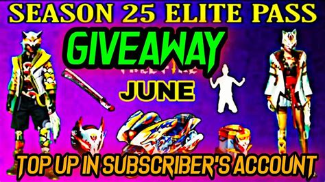 Nieuw 9999999 mobile legends free special skin. FREE FIRE 25 ELITE PASS GIVEAWAY|| JUNE ELITE PASS ...