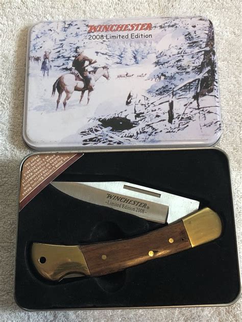 Winchester 3 piece knife set for sale online ebay. Winchester 2008 Limited Edition Folding Knife In Tin ...