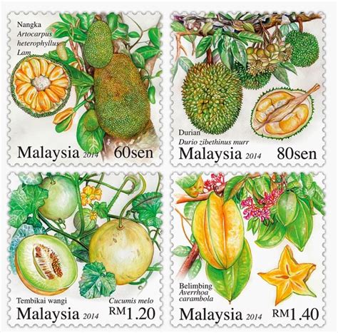 Specialize in malaysia stamps, bank notes, coins and some overseas philatelic materials. Malaysia Stamp Blog: Malaysian Fruits