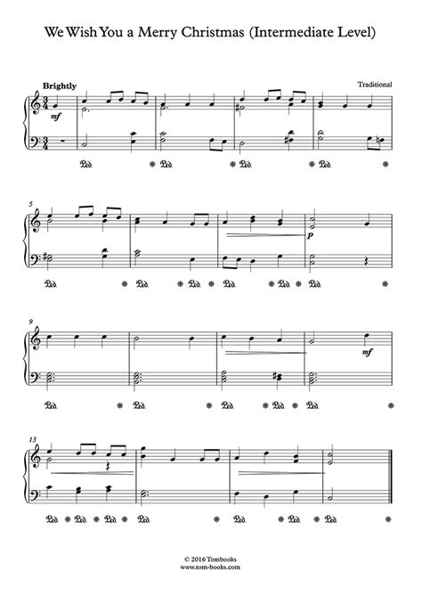 Don't let this jazzy piano christmas song intimidate you. Piano Sheet Music We Wish You a Merry Christmas (Intermediate Level, Solo Piano) (Traditional)