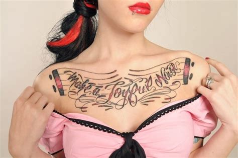 You may choose whatever style or size you like. Female Chest Tattoos | Design Art