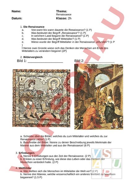 Symptome & anzeichen hausmittel & hilfe bei.von christina altmann hebamme & mutter. Arbeitsblatt: Prüfung Renaissance - Geschichte - Neuzeit