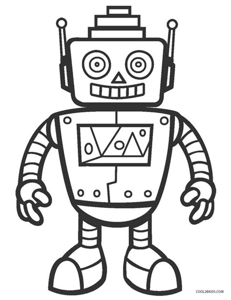 In this video we will learn about shapes and colours while we draw a robot! Free Printable Robot Coloring Pages For Kids | Cool2bKids
