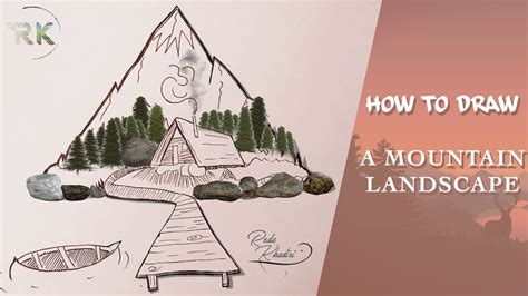 You can draw it freehand while looking at your computer monitor, or you can print out this page to get a closer look at each step. How to draw mountains Landscape with pencil step by step ...