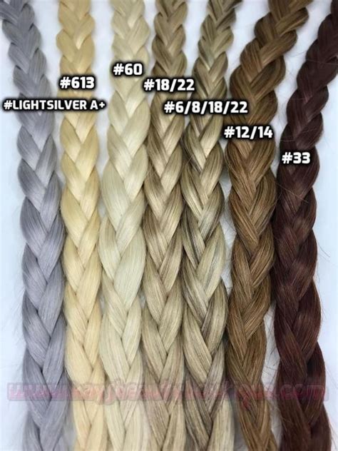 Types of braid / hair extensions. WIDE Clip-in Braids hair extensions 100% Human hair Hand ...