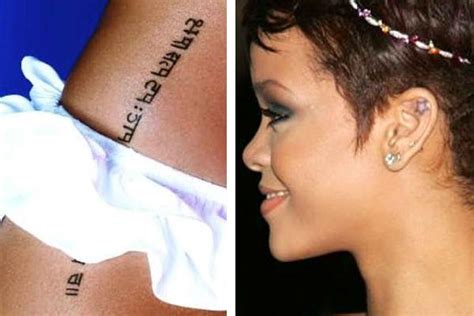 The two music notes are. rihanna-tattoos-hip - Tattoo Models, Designs, Quotes and Ideas
