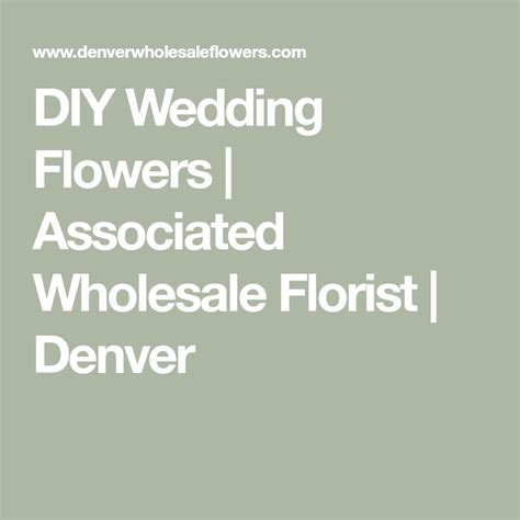 Hours may change under current circumstances DIY Wedding Flowers | Associated Wholesale Florist ...