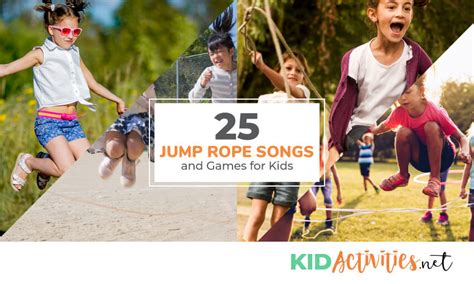 A skipping rope (british english) or jump rope (american english) is a tool used in the sport of skipping/jump rope where one or more participants jump over a rope swung so that it passes under their feet and over their heads. 25 Fun Jump Rope Songs and Games for Kids Best Jump Rope Rhymes | Jump rope songs, Games for ...