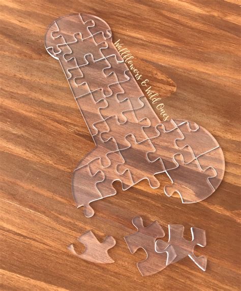 Clear Acrylic Dick Shaped Jigsaw Puzzle Impossible Puzzle for | Etsy