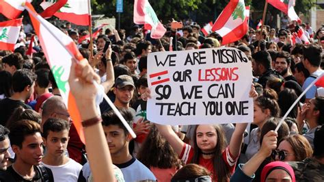 Demands of #democracy roared louder, and #protests erupted across the city in fury. Students take to Lebanon streets as protests grow