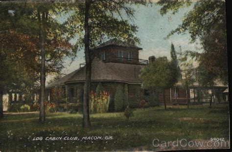 1140 log cabin ln, saint louis, mo 63124 Log Cabin Club Macon, GA Postcard