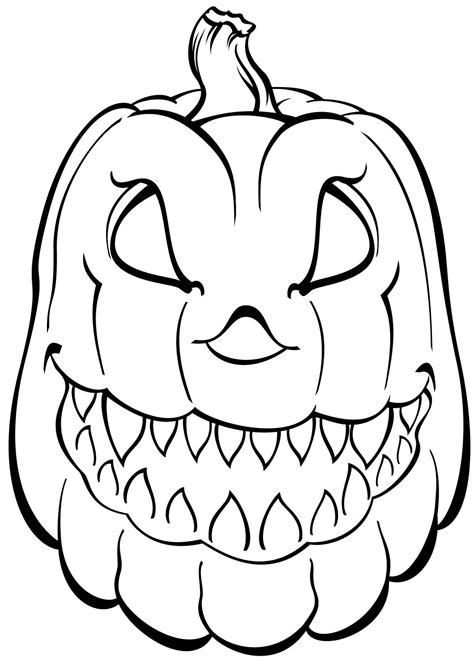 Home holidays jack o lantern. Scary Toothy Pumpkin Coloring Page