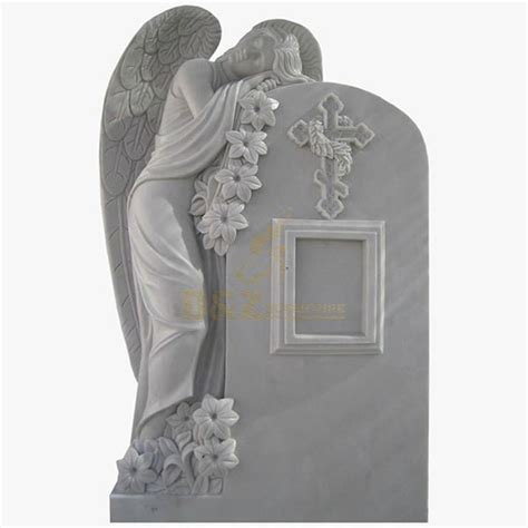 Large angel statues beautiful headstones angel headstones, angel gravestone, angel monument this is a beautifully sculpted headstone of an angel resting on top of a heart with flowers. Angel Statue Headstone Granite Tombstone