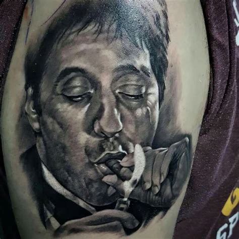 It's a great conversation starter and allows for you to tell the whole story about your arm. Scarface tattoo. #DiranyArt The world is yours (With ...