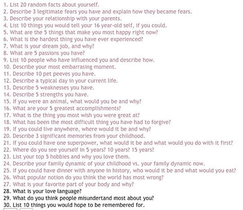 ^ these will give you some more insight into what someone's thinking other than a straight yes/no i do/don't like ____. and just in comparison, what are your normal first date questions? Cool questions to get to know someone even better I really ...