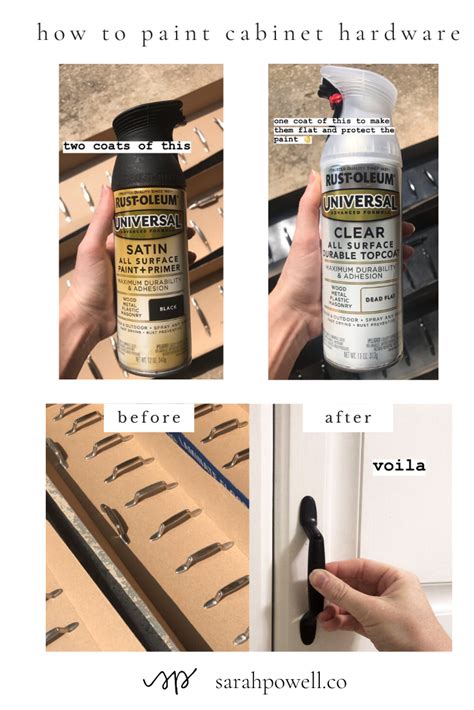 Painting kitchen cabinets is one of the easiest ways to update your kitchen and give it a fresh look. Cheap and Easy DIY How to Spray Paint Cabinet Hardware | Spray paint cabinets, Diy spray paint ...