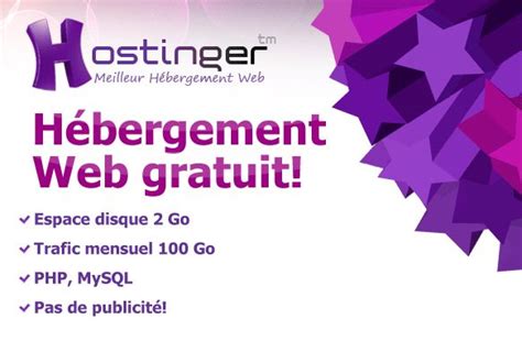 Hébergement site internet gratuit à vie (sans pub) / 2Go d’espace