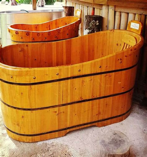 You should have enough room to sit inside with your legs stretched out and your body submerged. Enjoy an Herbal Soak in our Japanese Tubs