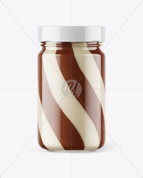 Clear Glass Jar with Duo Chocolate Spread Mockup in Jar ...