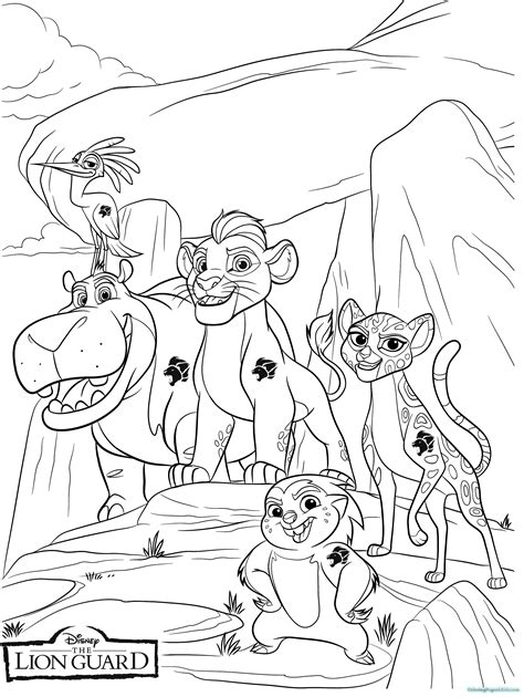 Download lion coloring sheets for free. The Lion Guard Coloring Pages Disney Book Sketch Coloring Page