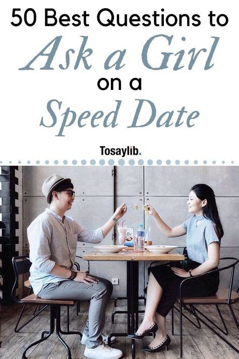 These will help you to determine whether you could date this person seriously, or if your ideals are too far apart for your liking. 50 Good Questions to Ask a Girl on a Speed Date Speed ...