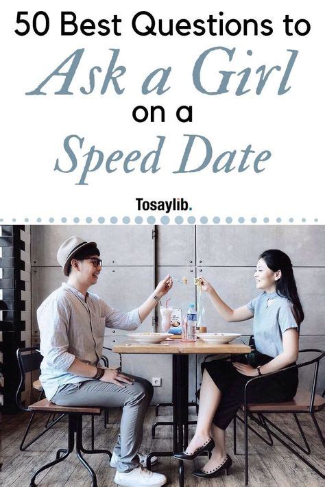 Perfect for finding things that you have in common with your date. 50 Good Questions to Ask a Girl on a Speed Date Speed ...