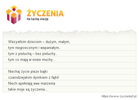 Jest mamo taki dzień niosący tobie kwiaty. Dzień Dziecka - Życzenia na Dzień Dziecka - 251