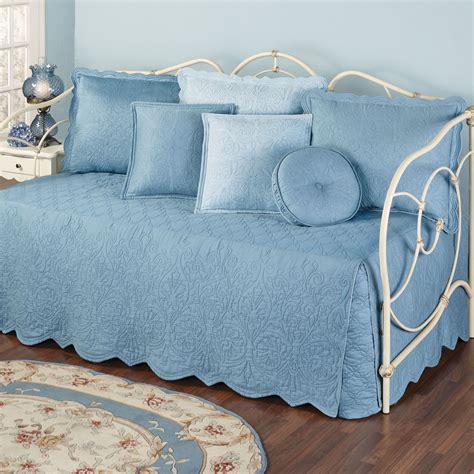 Daybeds don't look like it, but they are actually an odd size. Everafter Dusty Blue Quilted Daybed Bedding Set