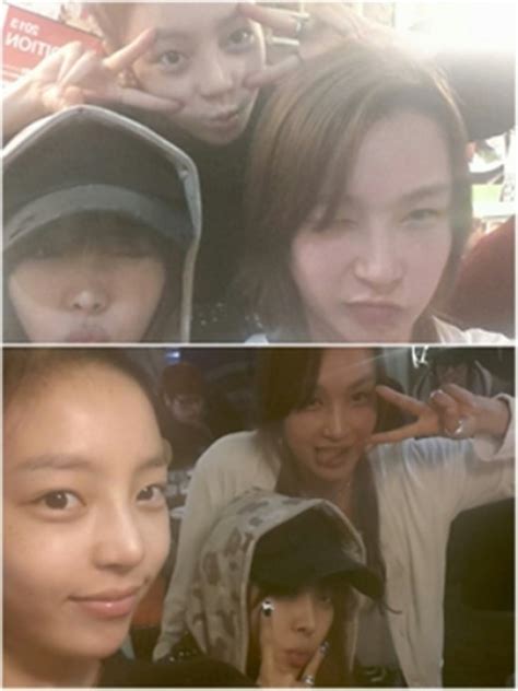 Get you a boy band who can do both. Goo Hara, Narsha and Bae Yoon Jung Reveal Pictures With No ...