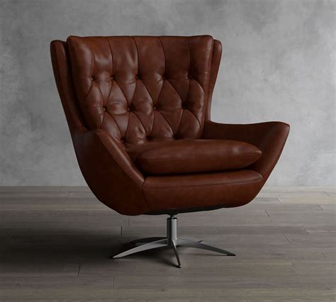 Best chairs kersey power swivel glider recliner. Wells Tufted Leather Swivel Armchair | Swivel armchair ...
