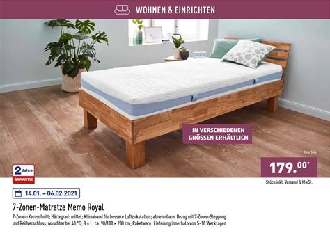 Angebot aldi nord novitesse 7 zonen viskoelastik matratze matratzen topper premium von ansehen flanell bettwäsche seersucker. 7-zonen-matratze Memo Royal Angebot bei ALDI Nord