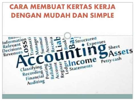 Tujuan kertas kerja audit untuk mencatat informasi dan data yang diperoleh dari audit yang dilaksanakan sesuai dengan program audit sebagai bahan untuk menyusun laporan untuk melacak (tracing) bila ada perbe daan penafsiran penulisan temuan dan atau kelengkapan pelaksanaan audit. CARA MEMBUAT KERTAS KERJA - YouTube