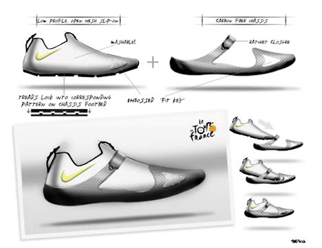 The global brand has supported mark through his whole career with his major wins taking place in nike shoes. 1 Hour Design Challenge: CYCLING SHOE WINNERS! - Core77