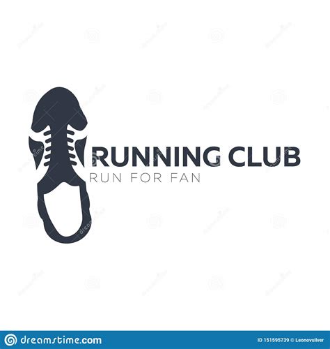 Runners of all ability levels are welcome! Run Marathon. Sport Or Running Club Logo With Sneakers ...