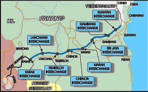 Lebuhraya timur barat jeli sehingga puncak r r titi wangsa. kokziyao: Lebuhraya Pantai Timur