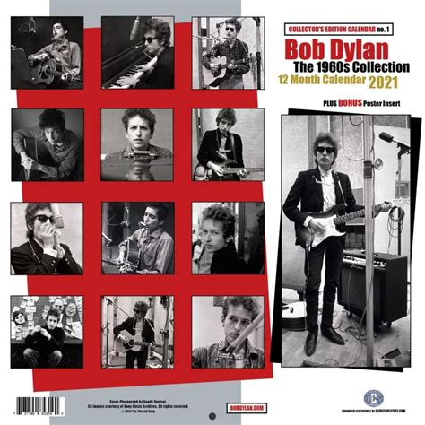 For five decades, dylan has transformed popular music, rode the waves and filtered it all back again. Bob Dylan Calendar 2021