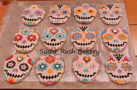 Bring smiles to your halloween celebration with spooky icing skulls that smile right back. Sugar Skull royal icing decorated cookies - Sugar Rush Bakery | Royal icing decorated cookies ...