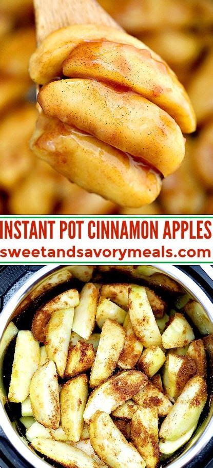 Add water into instant pot and turn on sauté setting. Instant Pot Cinnamon Apples - Healthy Food Diet Family