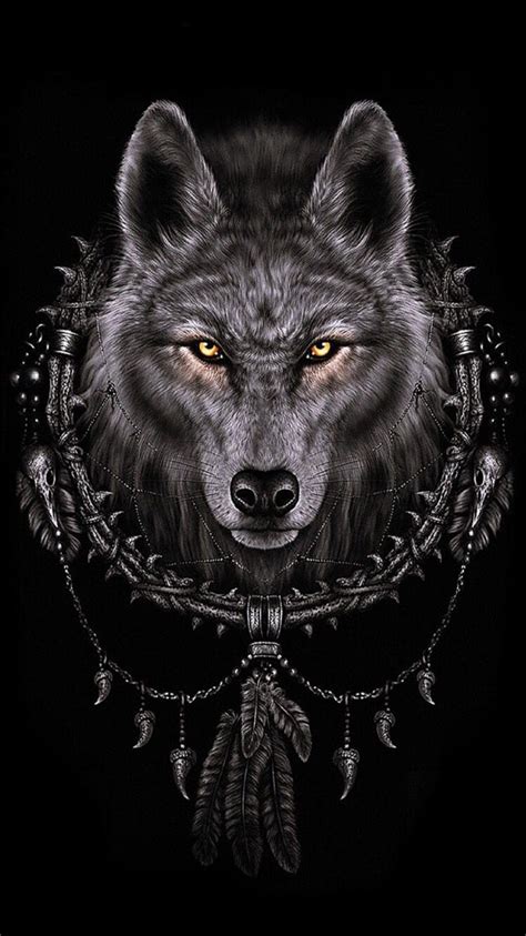 This wallpaper was upload at december 11, 2017 upload by jennifer h. Wallpaper for ( iPhone 6 )😎 | Wolf dreamcatcher, Wolf ...