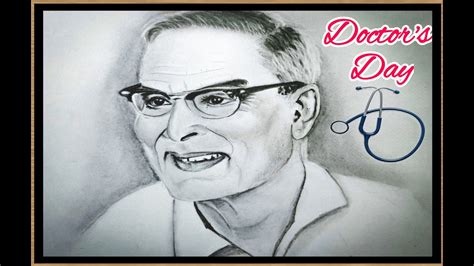 How to draw a doctor easy and step by step. Dr. Bidhan Chandra Roy (National Doctors' Day 2020)Drawing ...