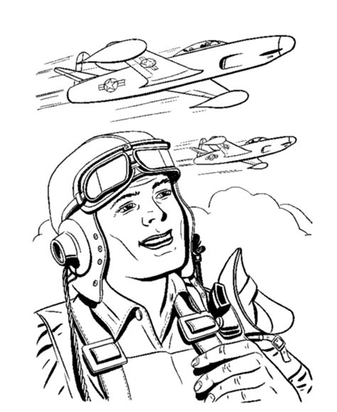 Free for commercial use no attribution required high quality images. Memorial Day Coloring Pages - Air Force Pilot Coloring ...