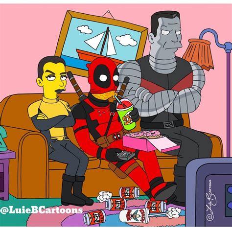 Os simpsons são o desenho animado mais adulto. Deadpool x The Simpsons | Simpsons personagens, Desenho ...