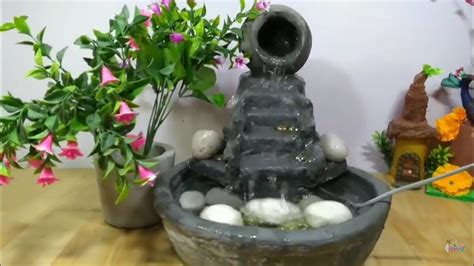 Latest homemade indoor water fountain. Cement Fountain | How to make beautiful amazing cemented ...