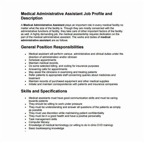 Duties of the administrative assistant include providing support to our managers and employees. 23 Medical Office assistant Job Description Resume in 2020 ...