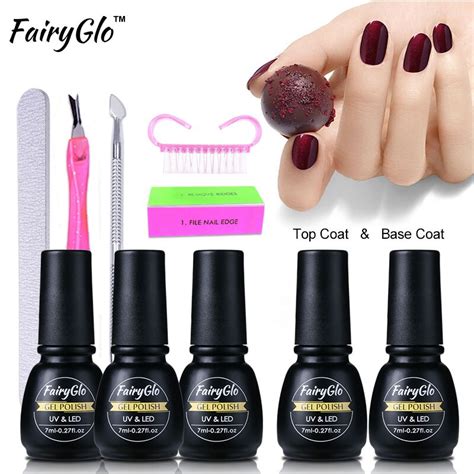 Diy steps to apply gel nails. FairyGlo DIY Nail Tool Kits 3pcs Nail Gel 1+1 Top Coat ...