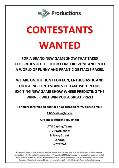 Another interesting application for watching tv shows for free and on every device. Contestants needed for new TV game show with celebrities ...