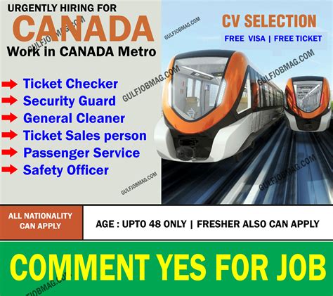 Learn about salaries, benefits, salary satisfaction and where you could earn the most. Canada Metro Hiring various worker - Gulf Job Mag