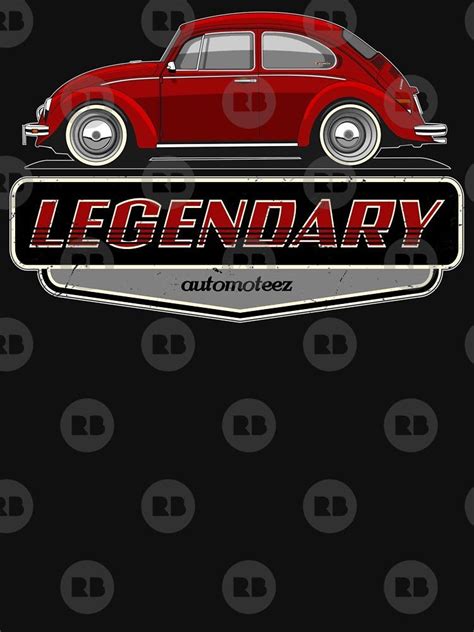 Legendary Classic VW Red Bug Vintage Retro Cool German Car ...