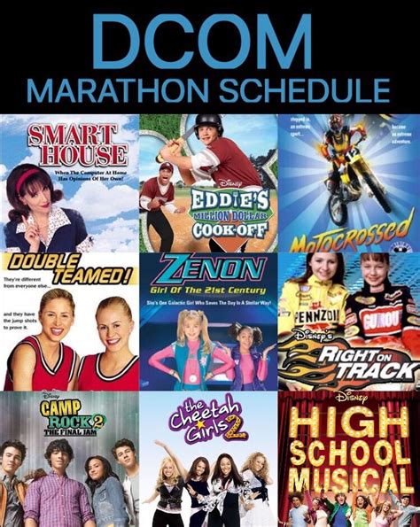 A full schedule of programming for the next few weeks of what will be airing on cbs. DCOM Marathon Schedule